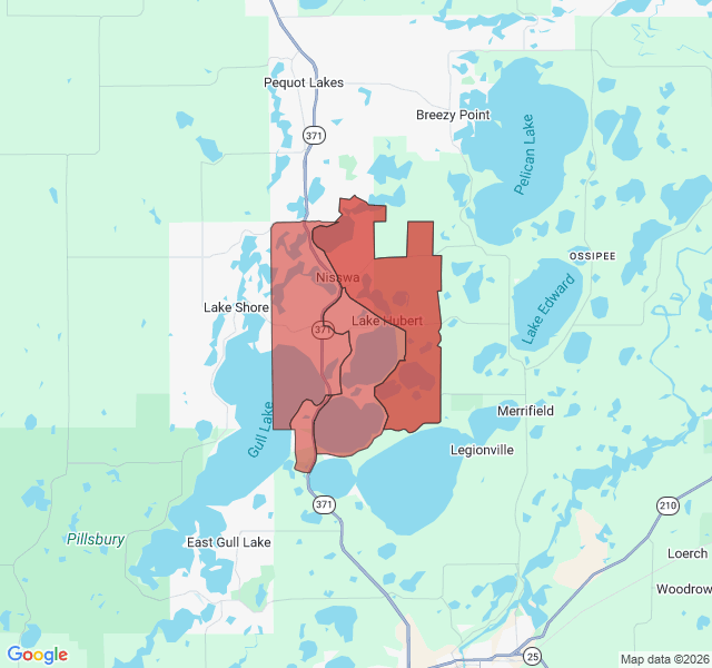 Map of septic coverage in Nisswa, MN