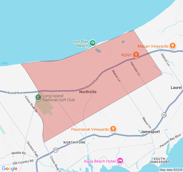 Map of septic coverage in Northville, NY