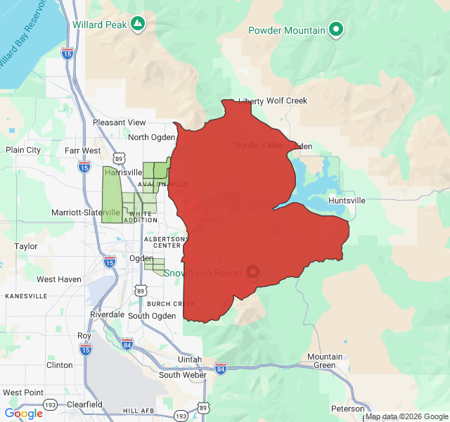 Map of septic coverage in Ogden, UT