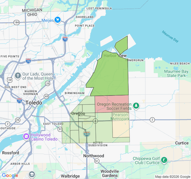 Map of septic coverage in Oregon, OH