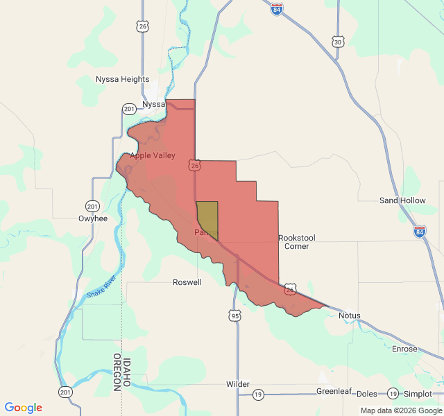 Map of septic coverage in Parma, ID