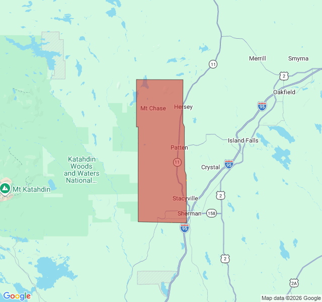 Map of septic coverage in Patten, ME