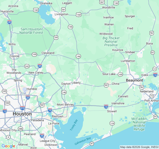 Map of septic coverage in Pinehurst, TX
