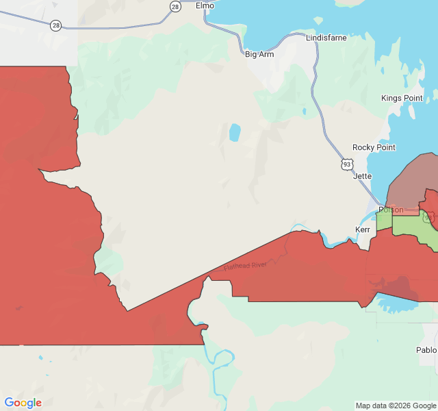 Map of septic coverage in Polson, MT