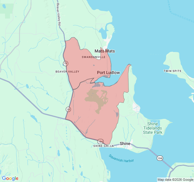 Map of septic coverage in Port Ludlow, WA