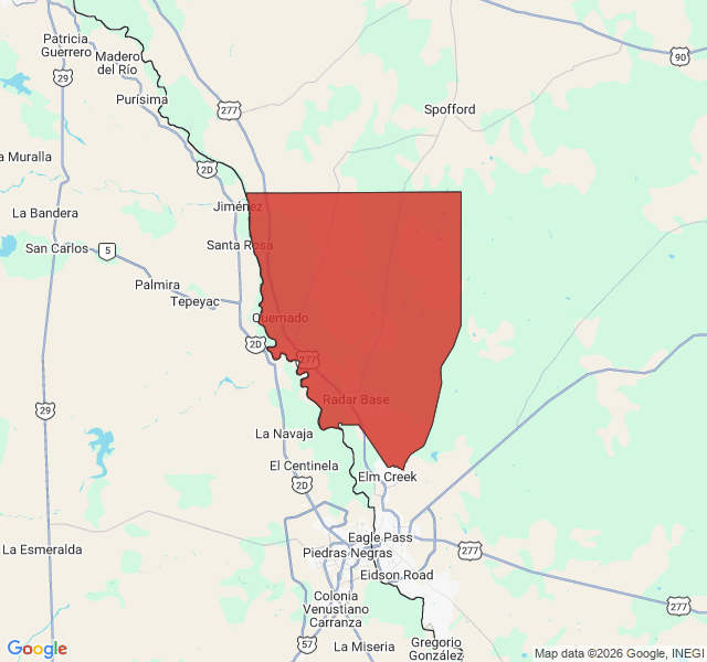 Map of septic coverage in Quemado, TX