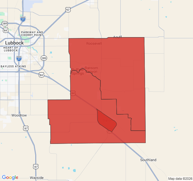 Map of septic coverage in Ransom Canyon, TX