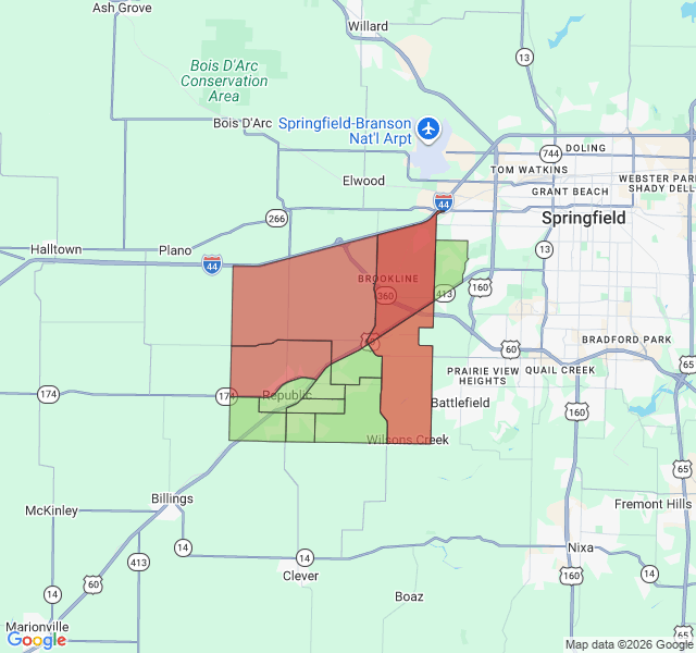 Map of septic coverage in Republic, MO