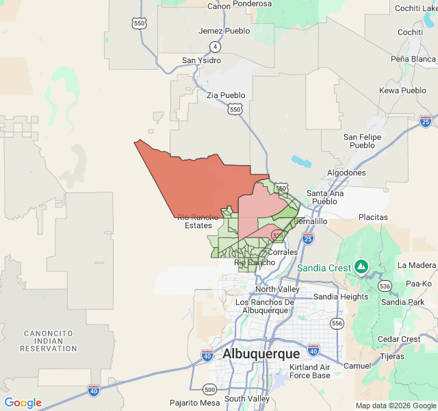 Map of septic coverage in Rio Rancho, NM