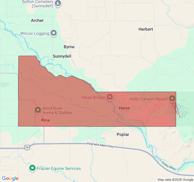 Map of septic coverage in Ririe, ID