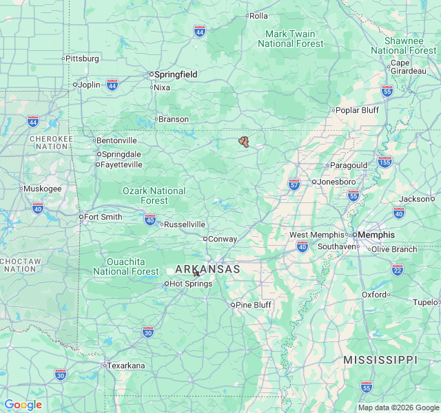 Map of septic coverage in Salem, AR