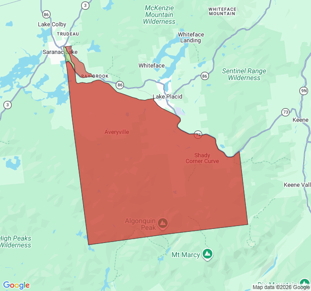 Map of septic coverage in Saranac Lake, NY