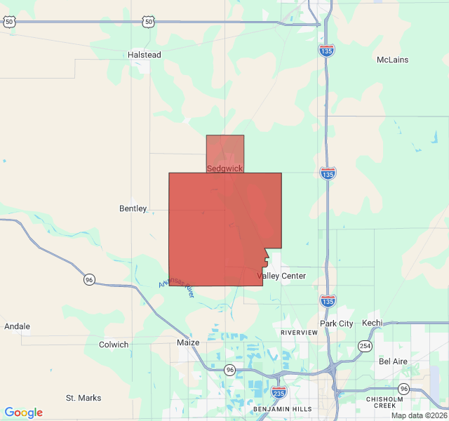 Map of septic coverage in Sedgwick, KS