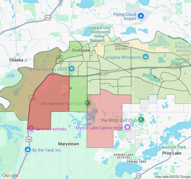 Map of septic coverage in Shakopee, MN