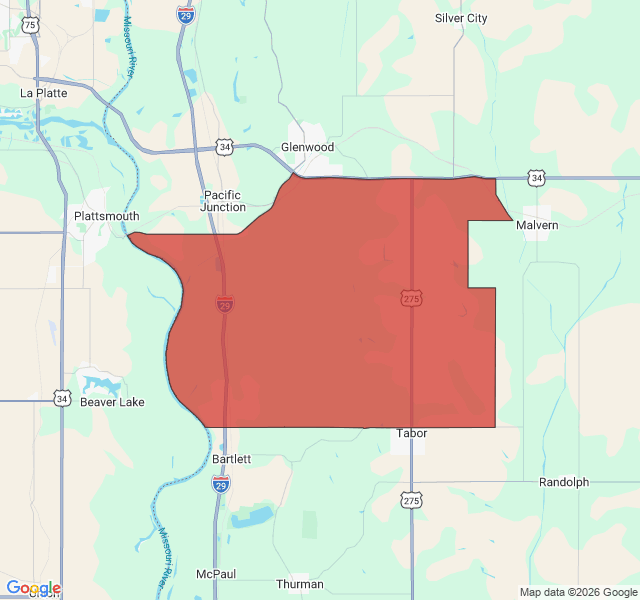Map of septic coverage in Tabor, IA