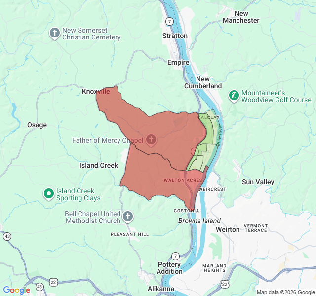 Map of septic coverage in Toronto, OH