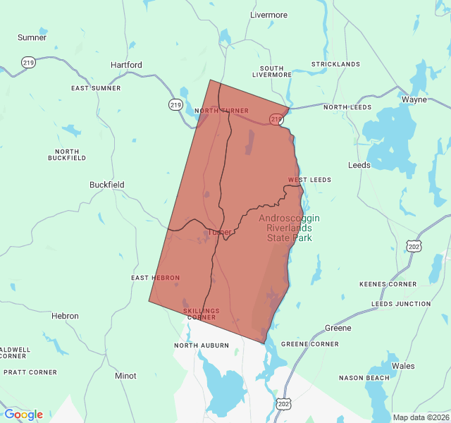 Map of septic coverage in Turner, ME