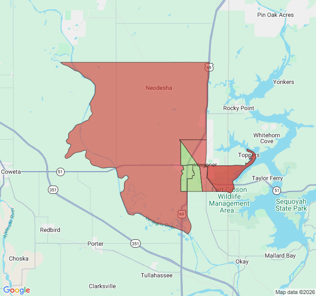 Map of septic coverage in Wagoner, OK
