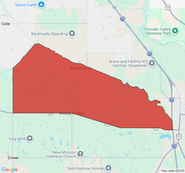 Map of septic coverage in Washington, OK