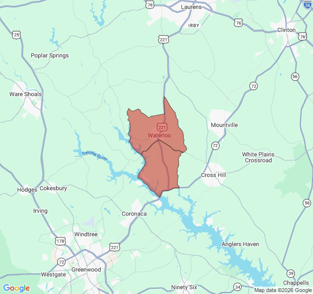 Map of septic coverage in Waterloo, SC