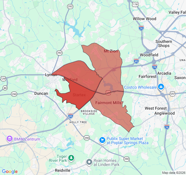 Map of septic coverage in Wellford, SC