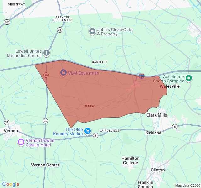 Map of septic coverage in Westmoreland, NY