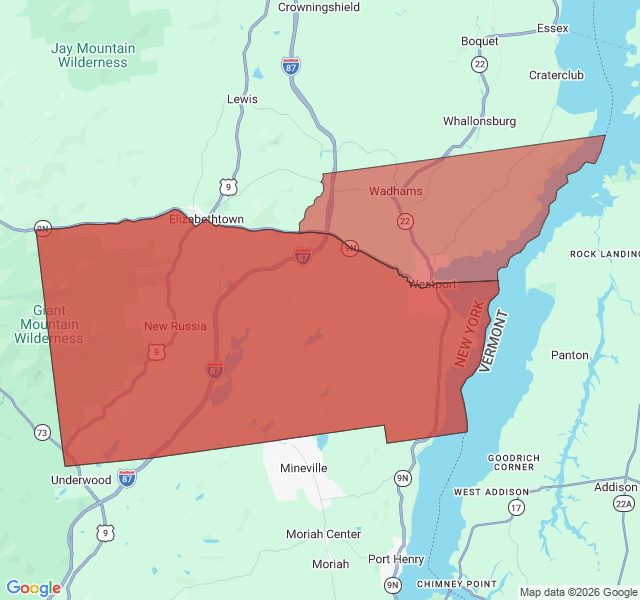 Map of septic coverage in Westport, NY