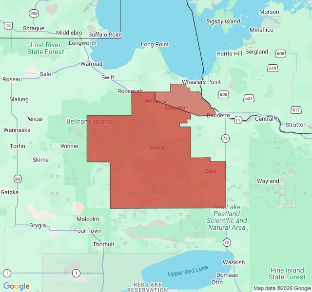Map of septic coverage in Williams, MN