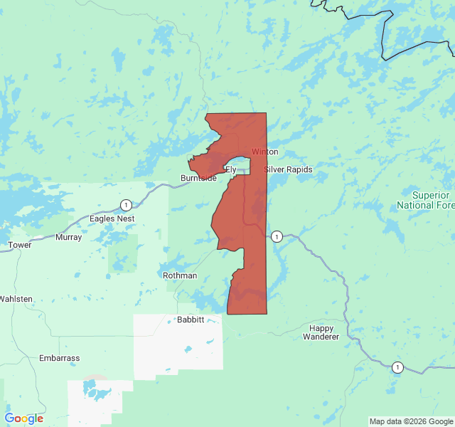 Map of septic coverage in Winton, MN
