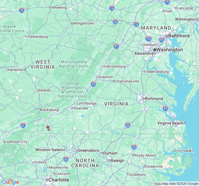 Map of septic coverage in Woodlawn, VA