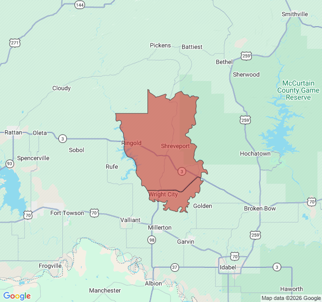 Map of septic coverage in Wright City, OK