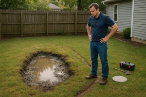 Drain field collapse