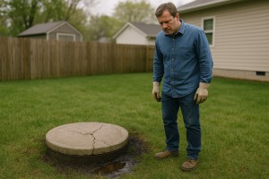 Septic tank cracked