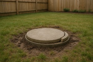 Septic tank lid damage from animals