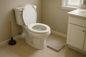 Toilet backing up septic