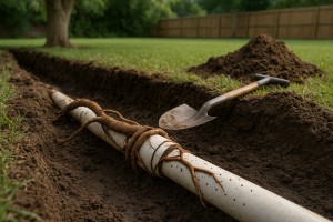 Tree roots in septic lines