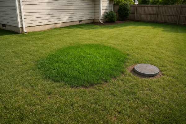 Grass greener over septic