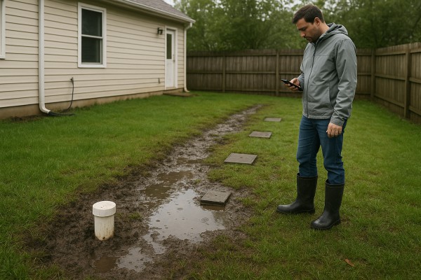 Septic problems after heavy rain