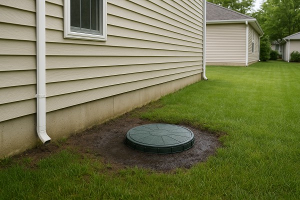 Septic system too close to house