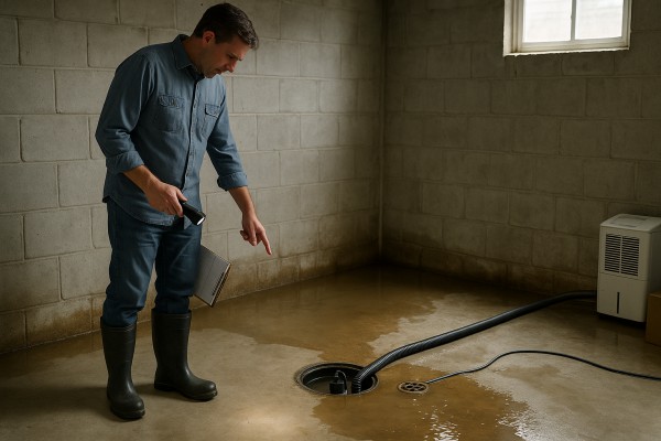 Sewage backing up in basement