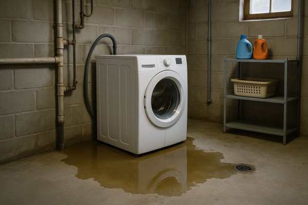 Washing machine septic backup