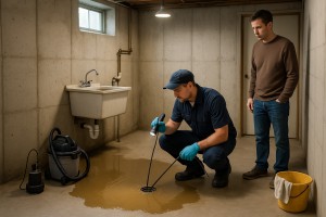 Septic backup emergency service