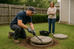 Septic lid repair