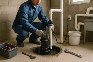 Septic pump installation