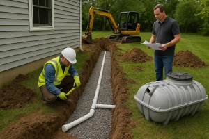 Septic system installation
