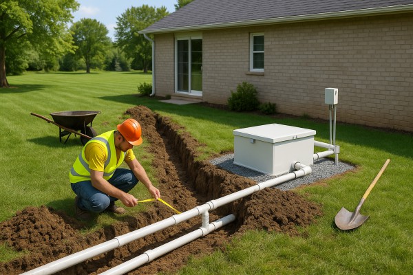 Aerobic system installation