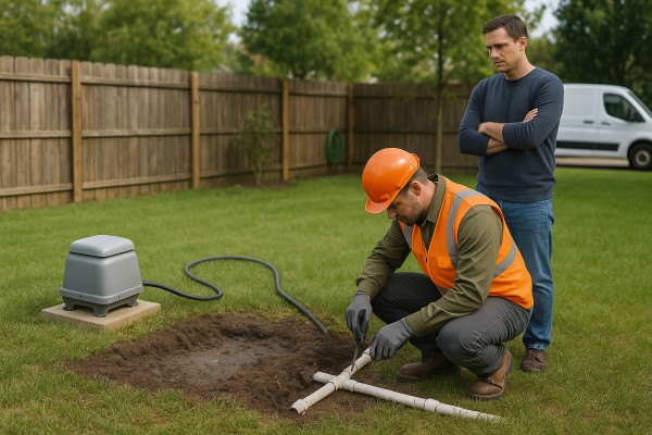 Drain field aeration