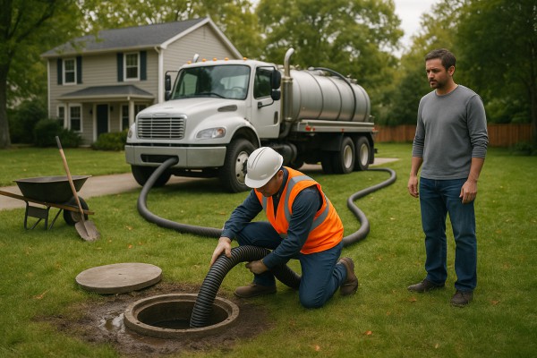 Emergency septic service