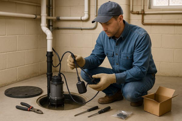 Septic float switch replacement