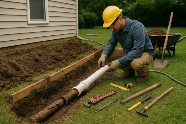 Septic pipe replacement